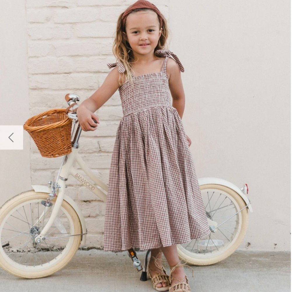 Rylee and Cru's Ivy Girls Dress - Redwood Gingham 8-9Y